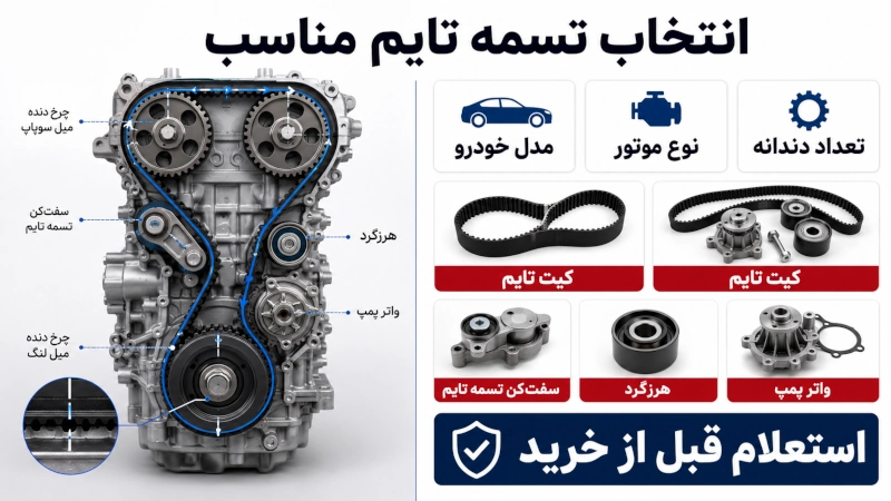 انتخاب تسمه تایم مناسب