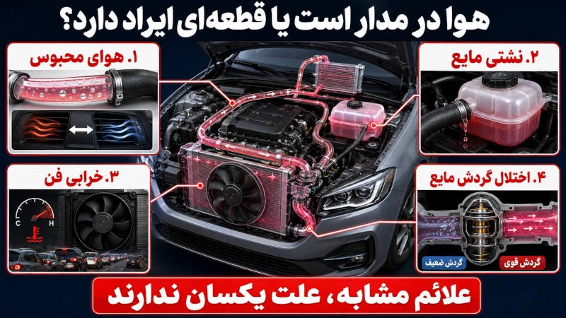 هوا گرفتن رادیاتور خودرو